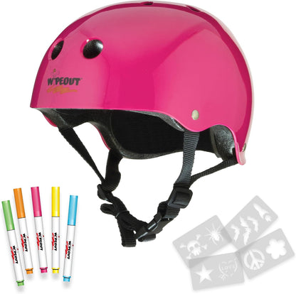 Wipeout Dry Erase Kids Helmet – Ideal for Bike, Skate, Scooter, in-Line Skating and Rollerblading