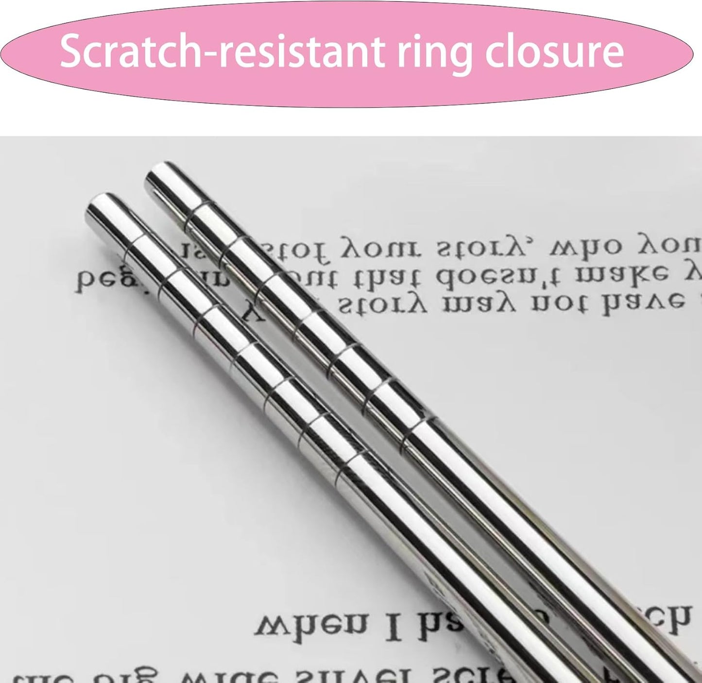 Reusable Stainless Steel Chopsticks with Travel Case, 9 in Dishwasher Safe Chopsticks for Bento, Picnic & Office (Pink )