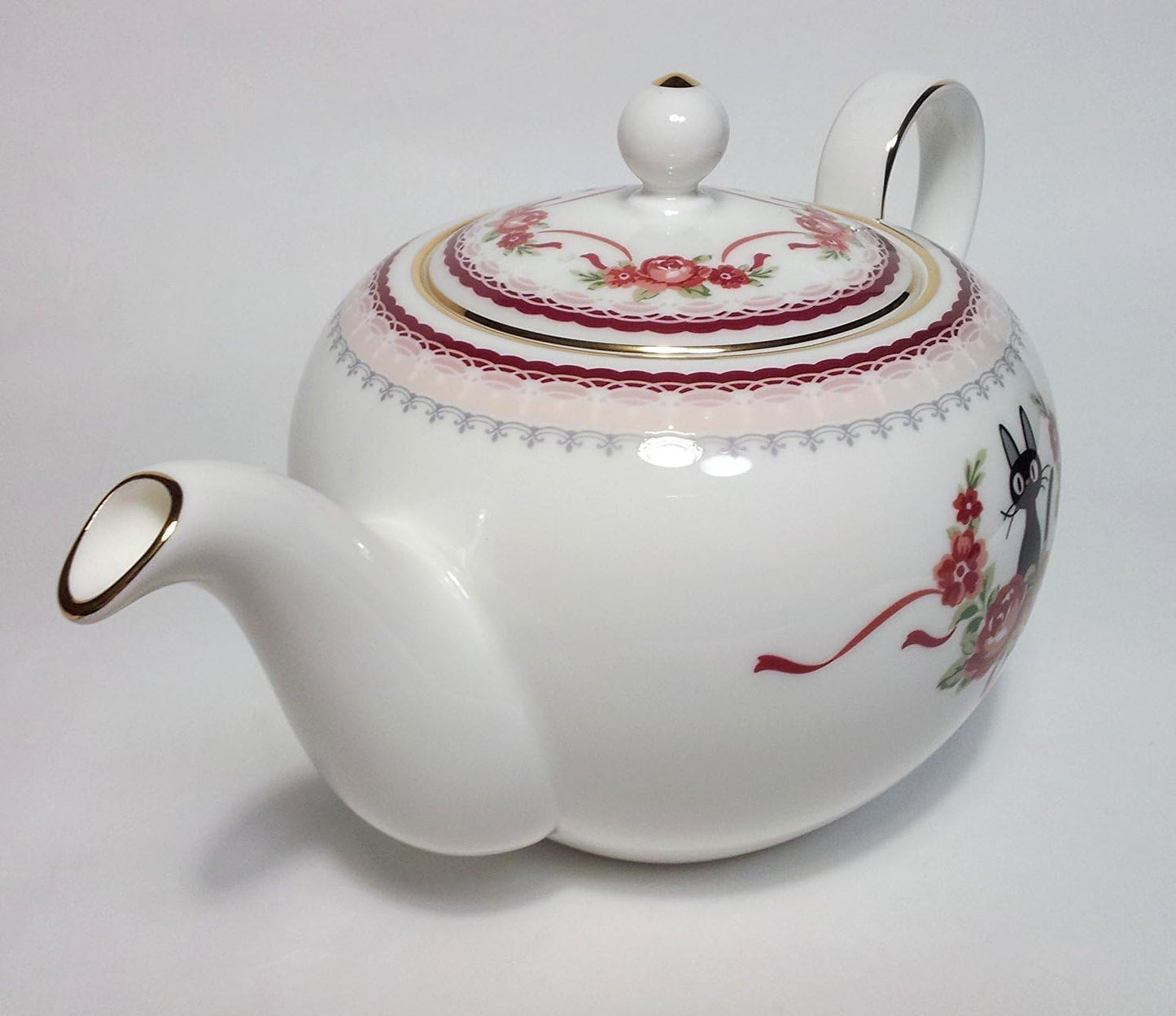 'Noritake Kiki's Delivery Service JIJI Teapot Pink From Japan New