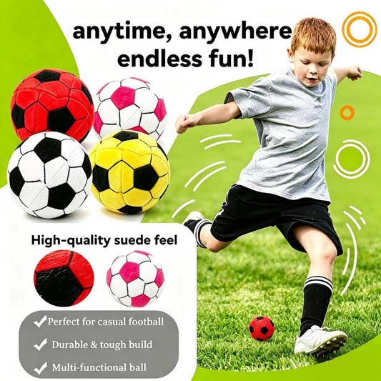 4Pack Soft Soccer Footbags, Juggling Balls for Foot Coordination, Lightweight Mini Kick Balls for Teens & Adults, Helps Improve Agility and Coordination Skills(Red+Black+White+Pink)