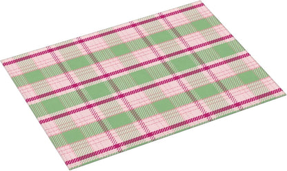 Dish Drying Mat Kitchen Counter Absorbent Light Green And Pink Tartan Plaid Pattern In Fresh Coffee Sink Mat Dish Drainer Pad 18 Inch X 24 Inch