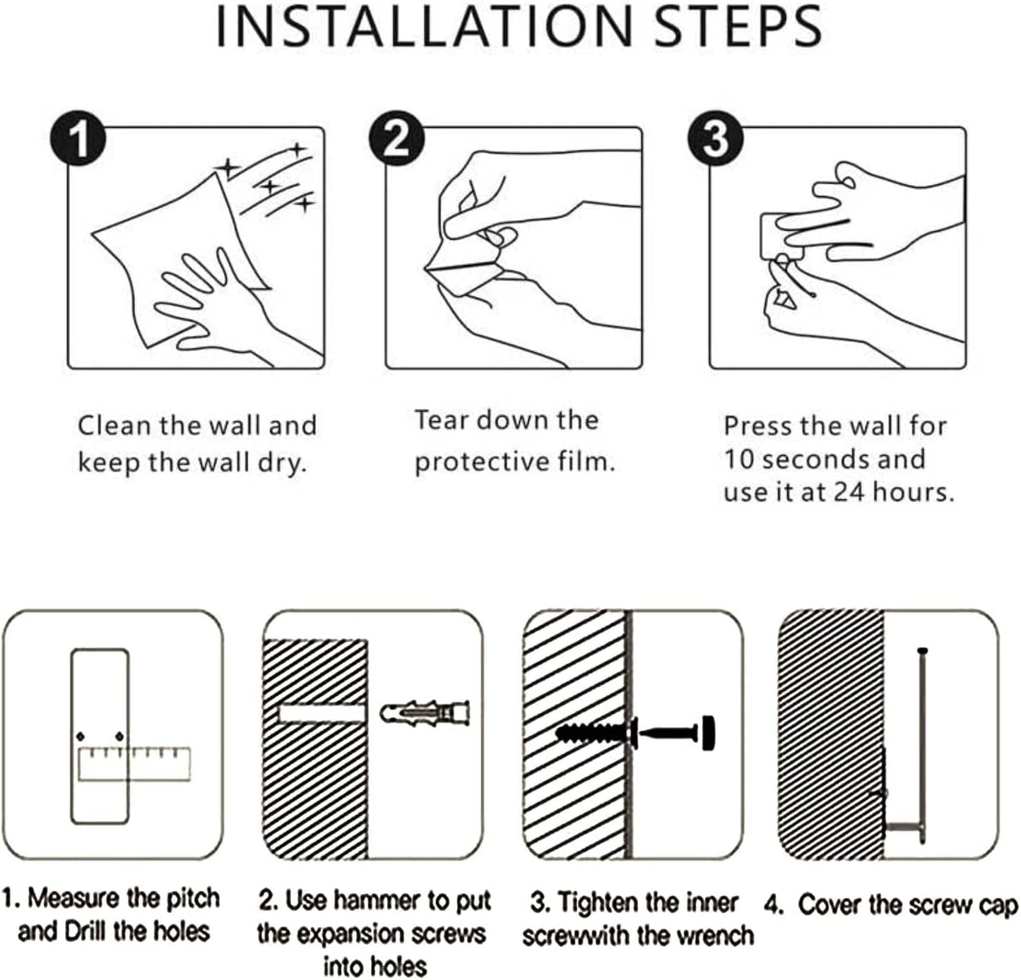 YeeBeny Pink Paper Towel Holder - Self Adhesive or Drilling, Under Cabinet or Wall Mounted