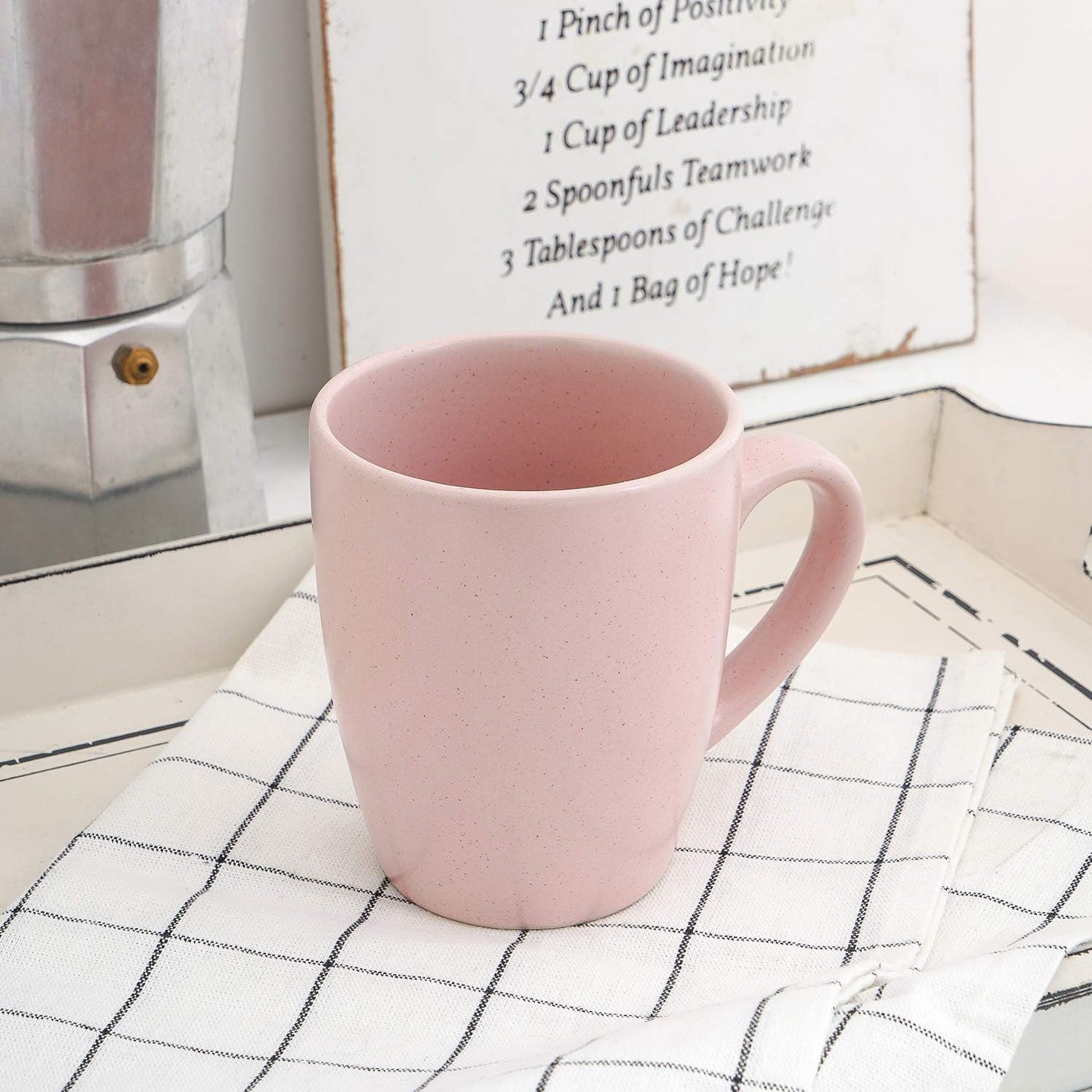 Stone Lain Albie Stoneware 16-Piece Modern Dinnerware Set, Kitchen Plates and Bowls Sets, Service for 4, Pink, Microwave & Dishwasher Safe
