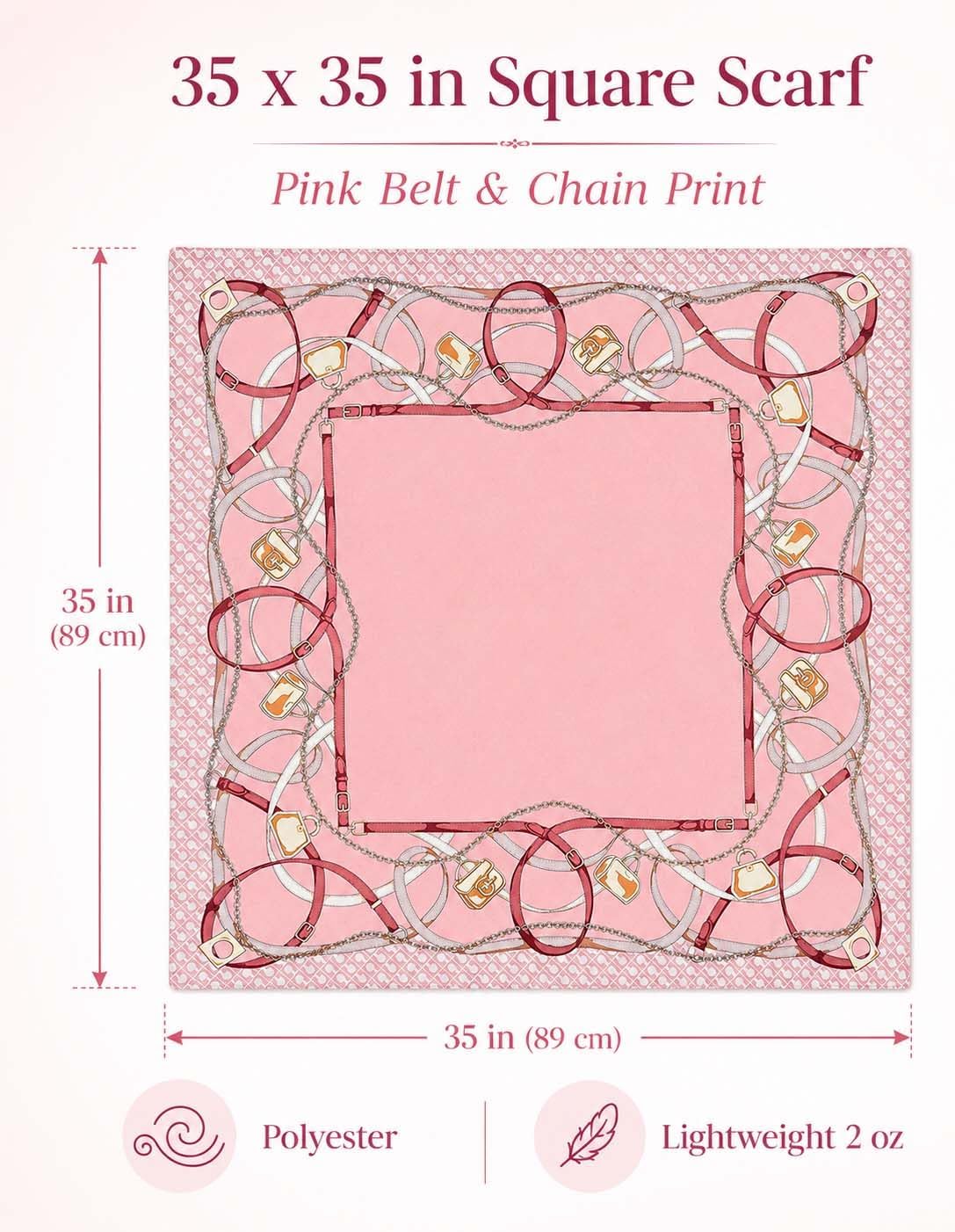 corciova 35 x 35 Satin Square Scarf for Women, Silk-Feel Hair Wrap, Large Bandana, Neck Wrap, Headscarf & Fashion Accessory
