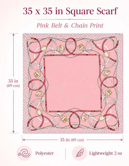 corciova 35 x 35 Satin Square Scarf for Women, Silk-Feel Hair Wrap, Large Bandana, Neck Wrap, Headscarf & Fashion Accessory