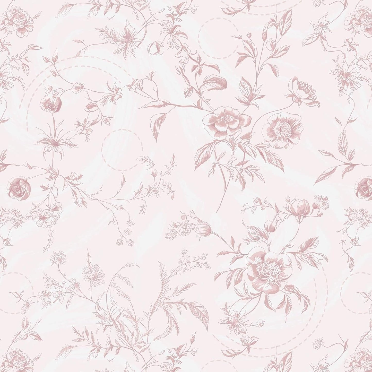 Ismoon Peel and Stick Wallpaper Floral Pink Stick on Wall Paper Vintage French Contact Paper for Cabinet Textured Removable Self Adhesive Wallpaper Vinyl Roll Shelf Deco, 17.3x78.7in
