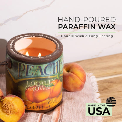 A CHEERFUL GIVER 95hr 20oz Scented Candle - Juicy Peach - Multi-Wick Glass Candle - Gifts For Men and Women