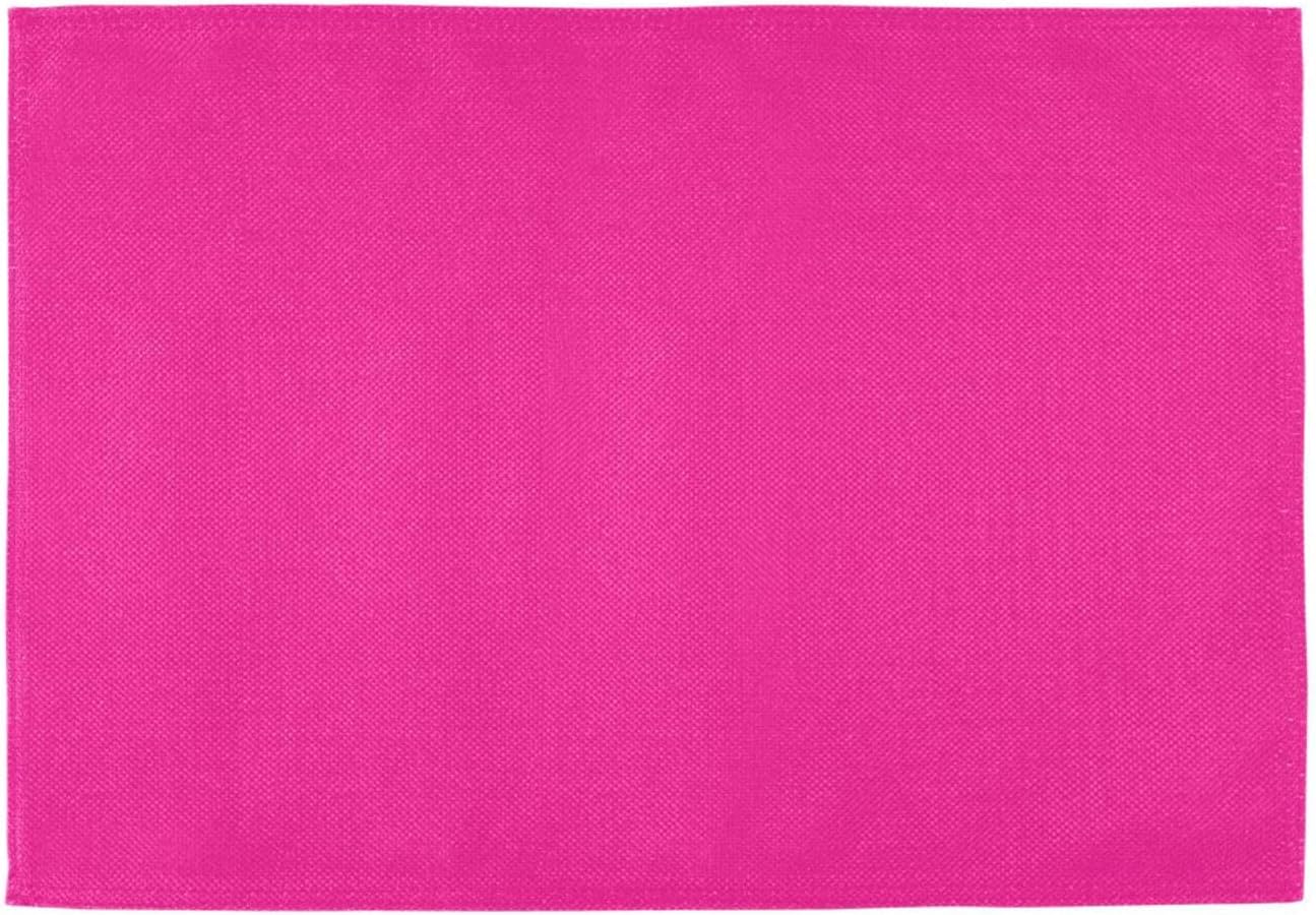 Burbuja Plain Deep Pink Solid Color Placemats Set of 4, Non-Slip Washable Table Mats, Heat Resistant Placemats for Kitchen Dining Table Indoor Outdoor