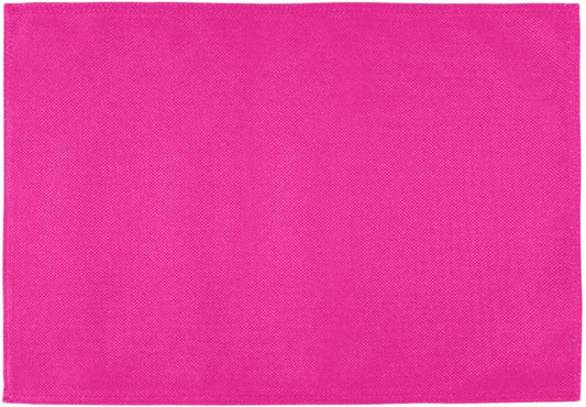 Burbuja Plain Deep Pink Solid Color Placemats Set of 4, Non-Slip Washable Table Mats, Heat Resistant Placemats for Kitchen Dining Table Indoor Outdoor