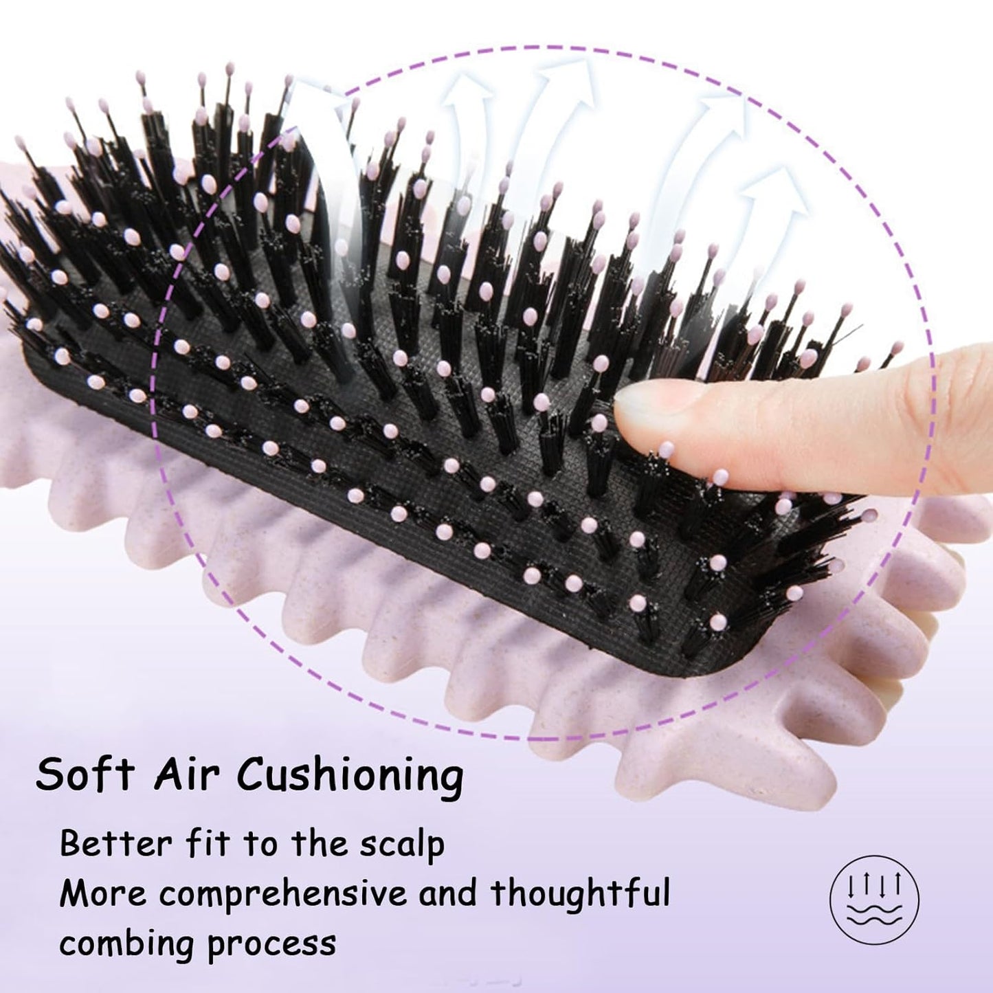 Curl Defining Brush, 1 PCS Curly Hair Brush, Brush for Curly Hair, for Combing and Shaping Men's and Women's Curls to Reduce Pulling (Pink)