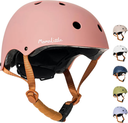 MomnLittle Kids Bike Helmet with Pinch-Free Magnetic Buckle, CPSC Certified Toddler Bicycle Helmet for Boys Girls, Adjustable Multi-Sport Helmet for Scooter Skateboard