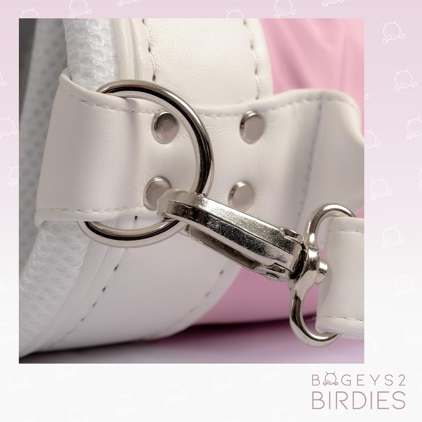 Bogeys2Birdies Children's Golf Bag, Kids Carry Bag, Small Sunday Bag for Childrens Golf Clubs, Ages 5-8, Boys and Girls, Pink and Blue