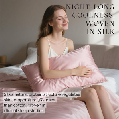 Ravmix Silk Pillow Cases with Zipper, 21momme Mulberry Silk Pillowcase for Hair Skin Health, Soft Smooth Breathable Cool Pillow Cover for Beauty Sleep with Gift Box 1PC(Standard 20"x26", Soft Pink)
