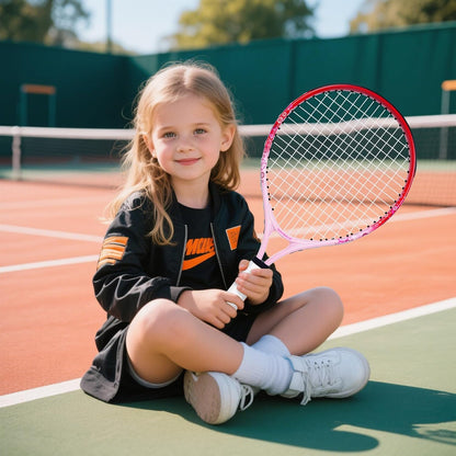 17"-23" Kids Tennis Racket for Aged 2-9, Lightweight and Durable, Including 1 Toddler Tennis Racket and 1 Replacement Grip Tapes