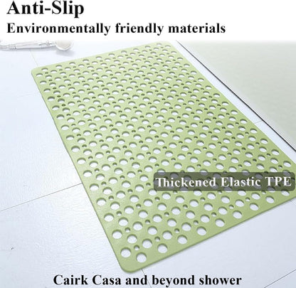 Casa and Beyond Shower Mat Non Slip Bath Mat Secure Shower Mat Easy to Clean Drains Fast Easy Dry Cut Soft Machine Washable Bathtub mat for Inside Shower (Pink,27.6 * 15 in)