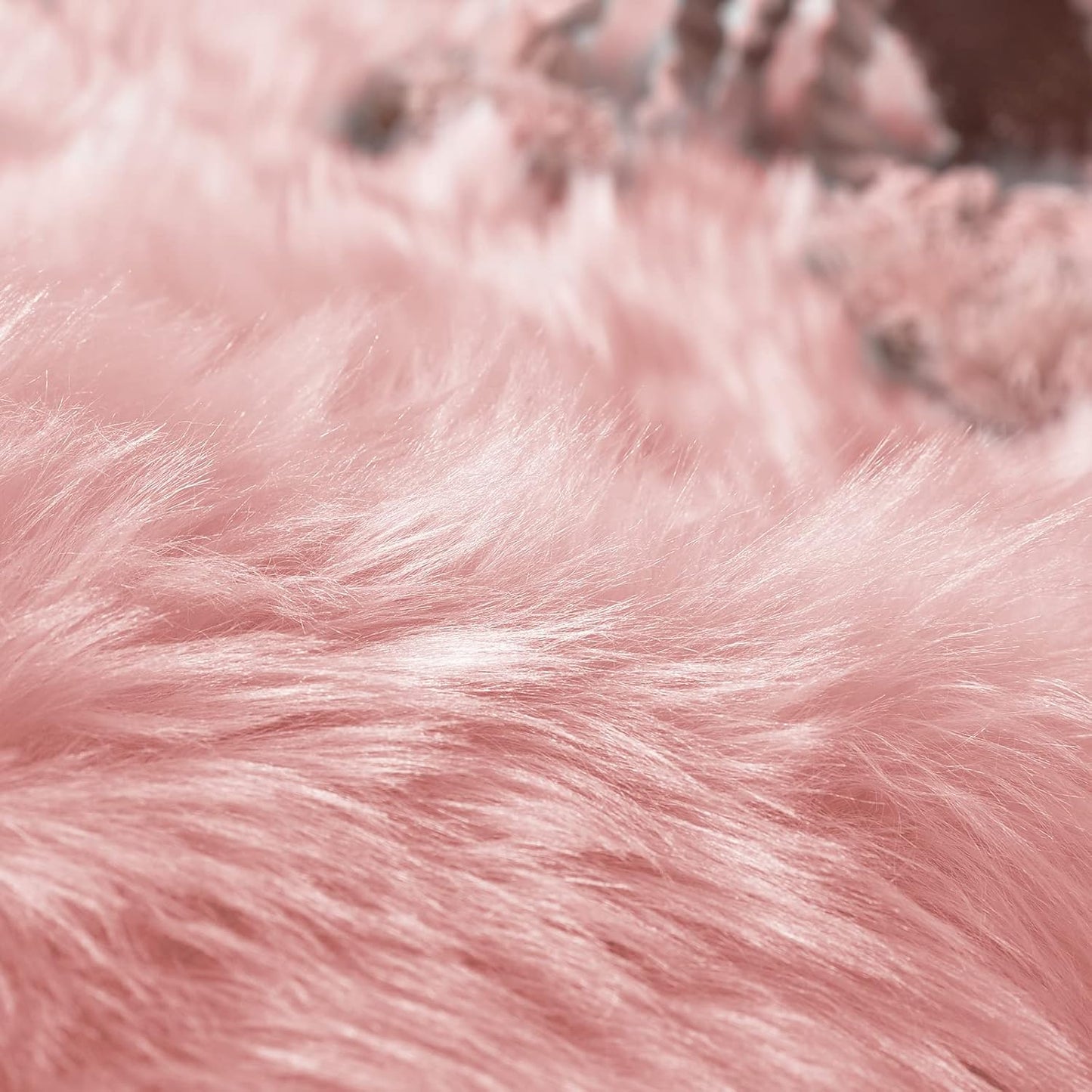 Goolela Pink Fur Rug for Bedroom Sheepskin Rug 2x6 Fluffy Runner Rug Dorm Fuzzy Furry Cute Shag Rug Decor Washable Sheepskin