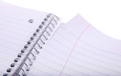 Mintra Office Durable Spiral Notebooks, 5 Subject (Spring Pink, Wide Ruled 1pk)
