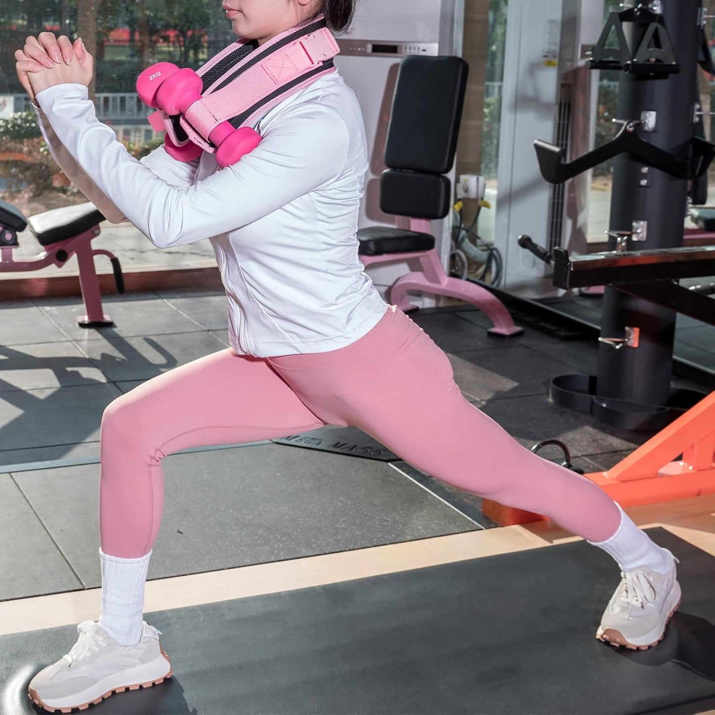 Hip Thrust Belt for Dumbbells,Booty Belt for Hip Thrust Slip-Resistant Padding