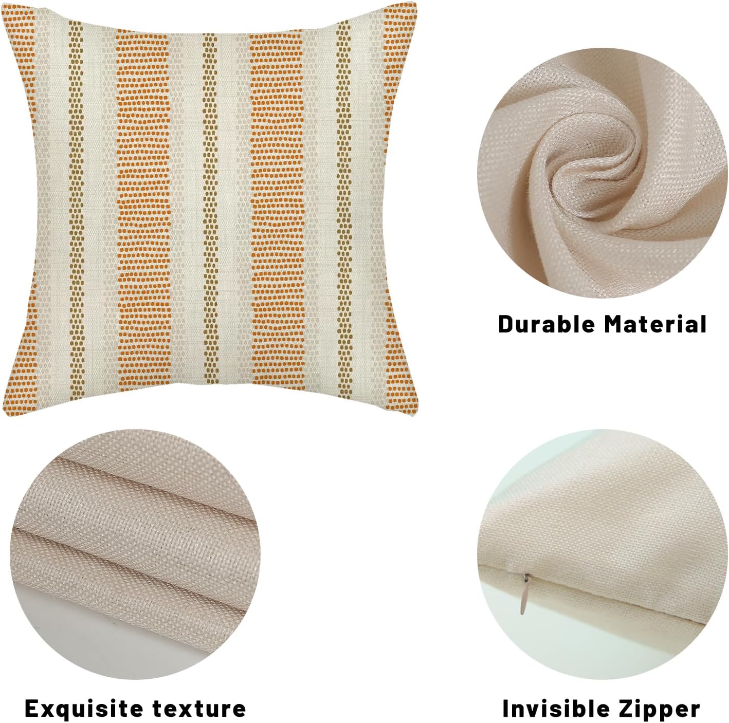 Pink Sage Green Pillow Covers 18x18 Inch 2 Pcs Boho Preppy Polka Dots Striped Decor Throw Pillows Modern Geometric Outdoor Farmhouse Decoration Pillowcase Linen Cushion Cover for Couch Sofa
