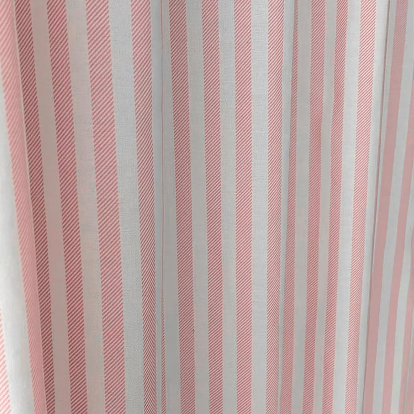 bufftieo Pink Striped Shower Curtain for Bathroom, Boho and Rustic Farmhouse Cotton Blend Cloth Shower Curtain, with 12 Hooks, 72x72 Inches
