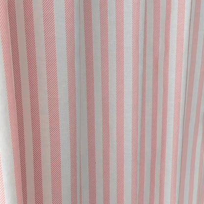 bufftieo Pink Striped Shower Curtain for Bathroom, Boho and Rustic Farmhouse Cotton Blend Cloth Shower Curtain, with 12 Hooks, 72x72 Inches