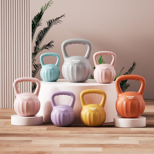 RUNWE Kettlebell Weight for Women and Men (Sold in Single Not in Set) Multiple Weight & Color Options from Beginners to Pros Hand Weight Core Strength Training