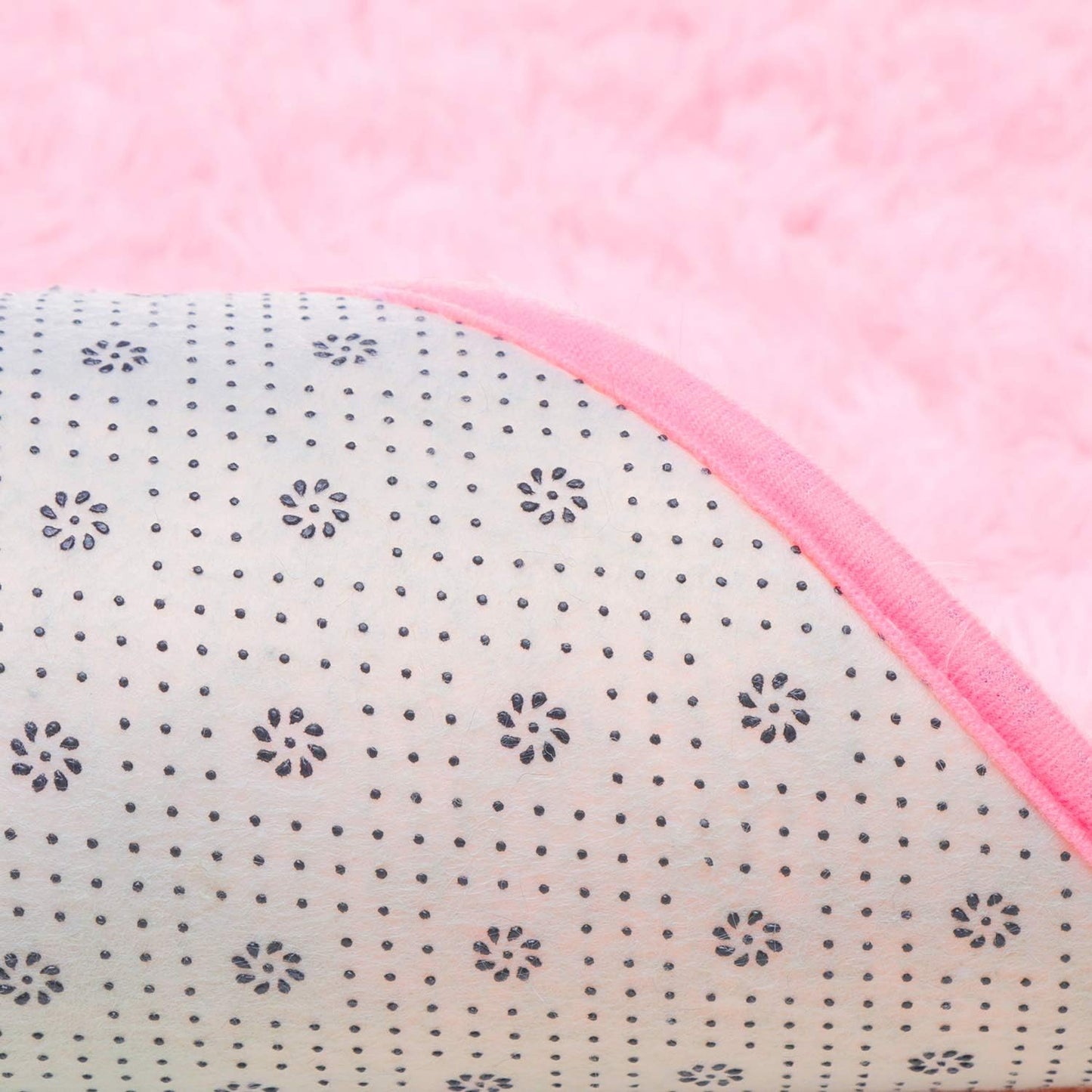 junovo Ultra Soft Washable Shaggy Rug - Non-Slip Oval Carpet for Nursery, Kids Bedroom & Home Decor (2.6x5.3ft Pink) | Plush Fluffy Floor Mat for Cozy Living Spaces