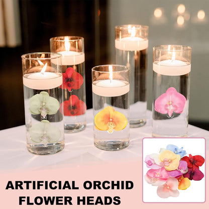 uxcell 10 Pcs Artificial Orchid Flower Heads, Fake Butterfly Orchid Heads Bulk Artificial Flowers for DIY Wedding Bouquets Centerpieces Party Home Decorations, Pink