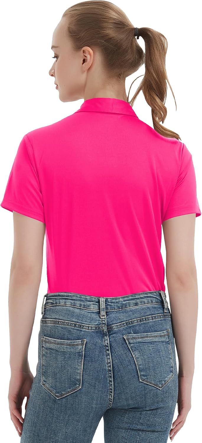 Women's Polo Shirts UPF 50+ Casual Sun Protection Work Quick Dry 4 Buttons Short Sleeve Collared Golf Shirt XS-3XL