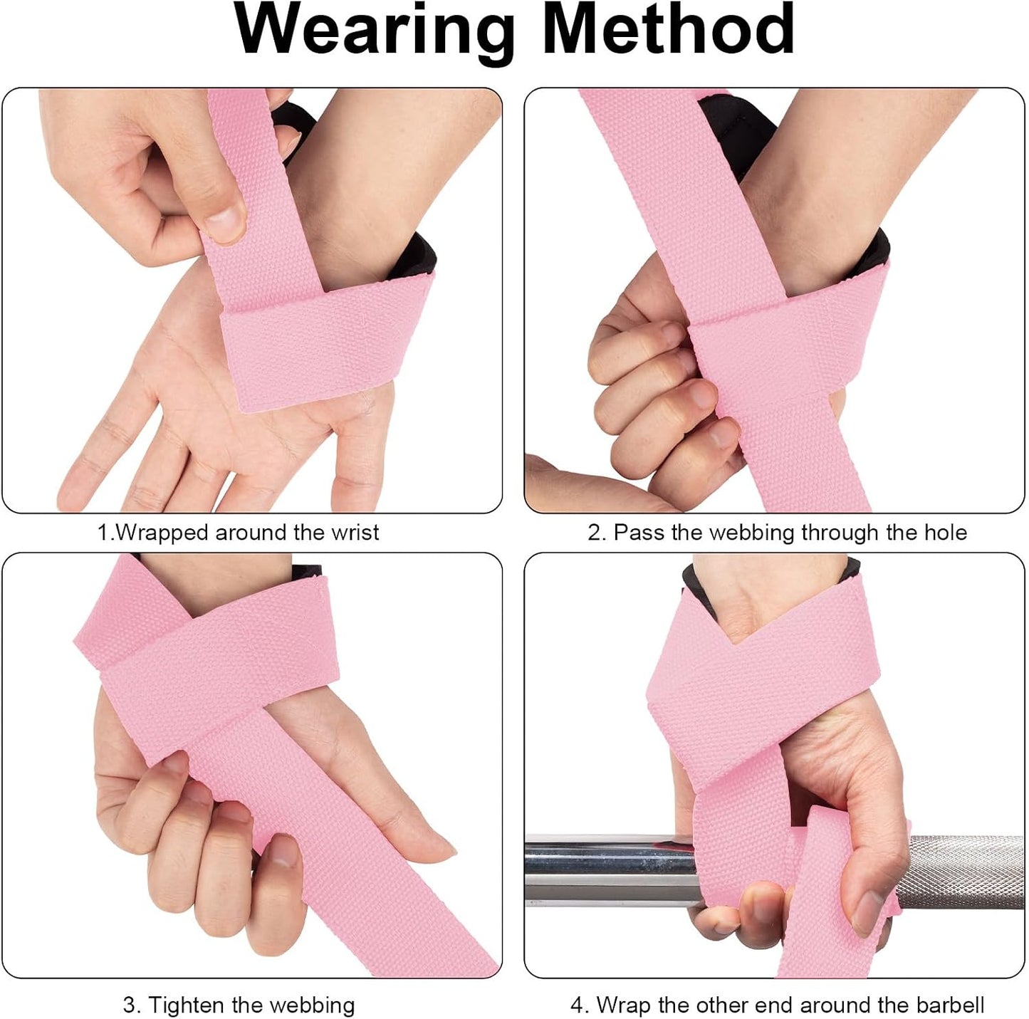 Upgrade Lifting Straps Wrist Wraps Weightlifting Training,Heavy Duty Gym Support for Men Women Boost Grip Wrist Stability