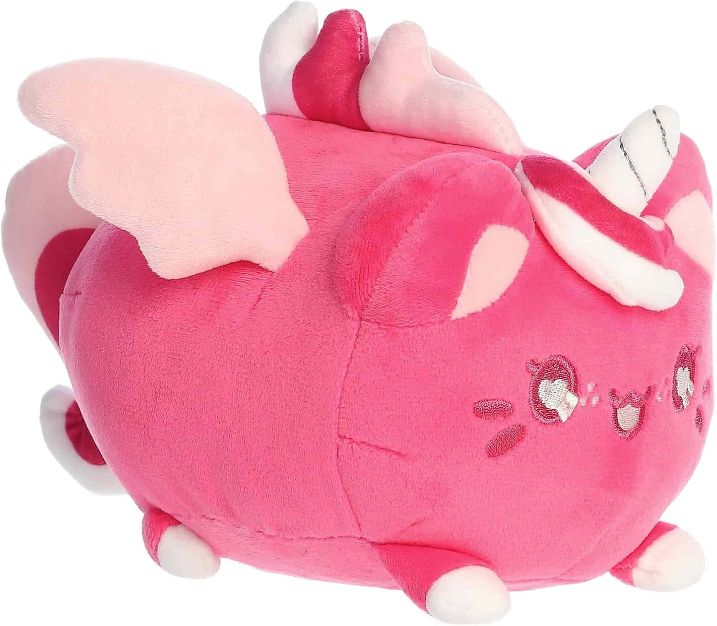 Aurora Enchanting Tasty Peach Sweetheart Pegasus Meowchi Stuffed Animal - Fun Seasonal Plush For Kids and Adult Collectors - Perfect for Decorating Rooms and Valentine's Day - Pink 8.5 Inches