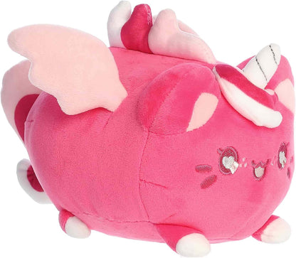 Aurora Enchanting Tasty Peach Sweetheart Pegasus Meowchi Stuffed Animal - Fun Seasonal Plush For Kids and Adult Collectors - Perfect for Decorating Rooms and Valentine's Day - Pink 8.5 Inches