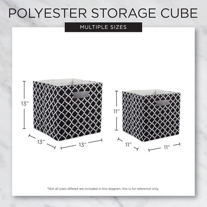 DII Non Woven Polyester Storage Bin, Polka Dot, Pink & Gold, Small Set of 2