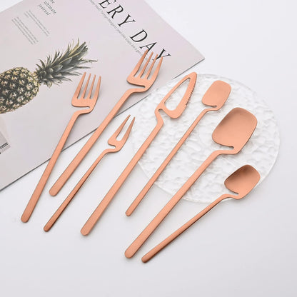 8-Piece Mini Teaspoons Set, Espresso Spoons Set, Small Spoons for Coffee Sugar Dessert Cake Ice Cream Antipasto, 5.35 inches Stainless Steel Spoons Set, Matte Finish (Rose Gold)