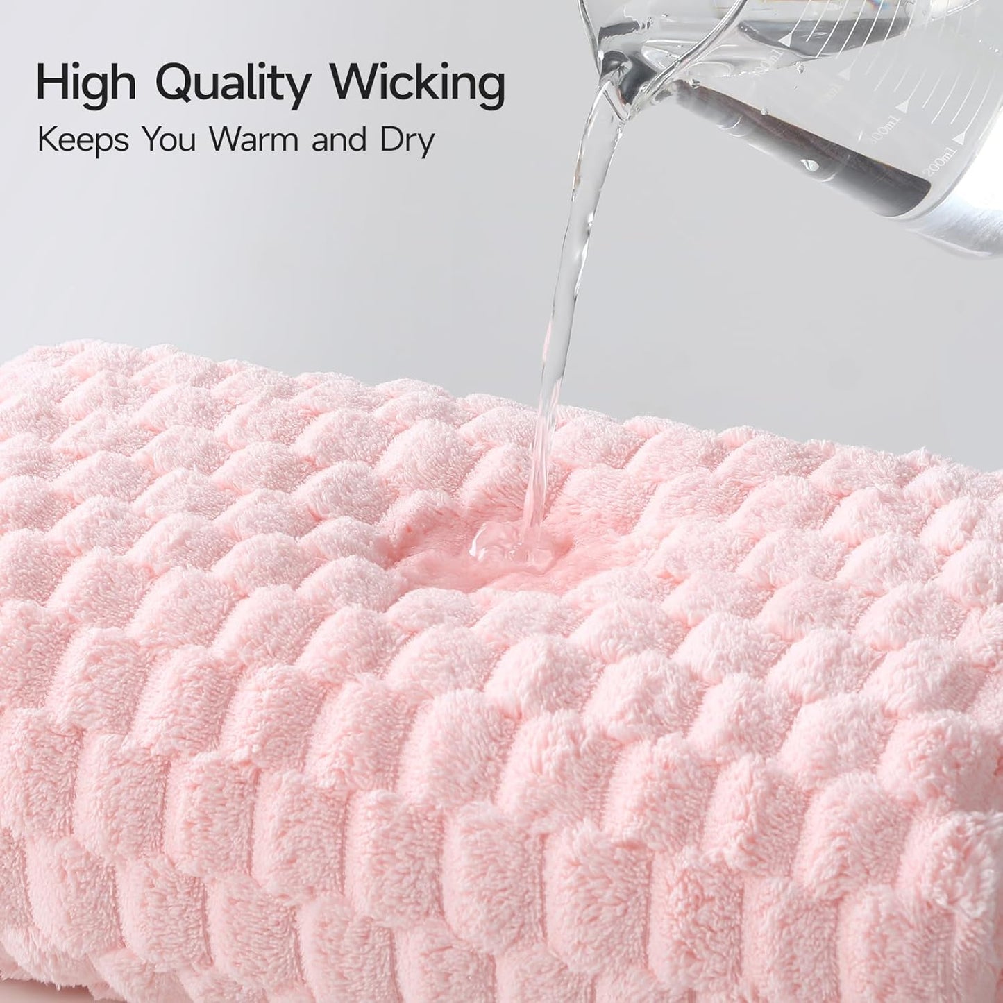 REDKISS Microfiber Bath Towels Set of 4-27x55 Inch Large Waffle Bath Towels for Body, Highly Absorbent, Super Soft, Lint Free Fluffy Shower Towel for Bathroom,Gym, Lightweight Towel Set Pink,Yellow