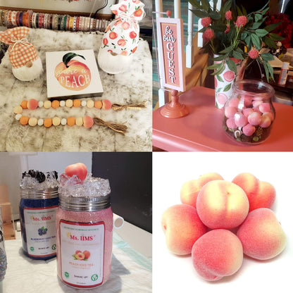 yueton 20PCS Mini Lifelike Artificial Peach Realistic Fake Fruit Peach Simulation Fruit Model Props for Home, Garden, Display Cabinet, Photography, Christmas, Harvest Festival Decoration