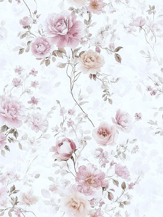 Pink Floral Peel and Stick Wallpaper Vintage Floral Contact Paper Peel and Stick Pink Rose Wallpaper 17in×118in Self Adhesive Removable Flower Wall Paper Waterproof for Bathroom Bedroom Decor