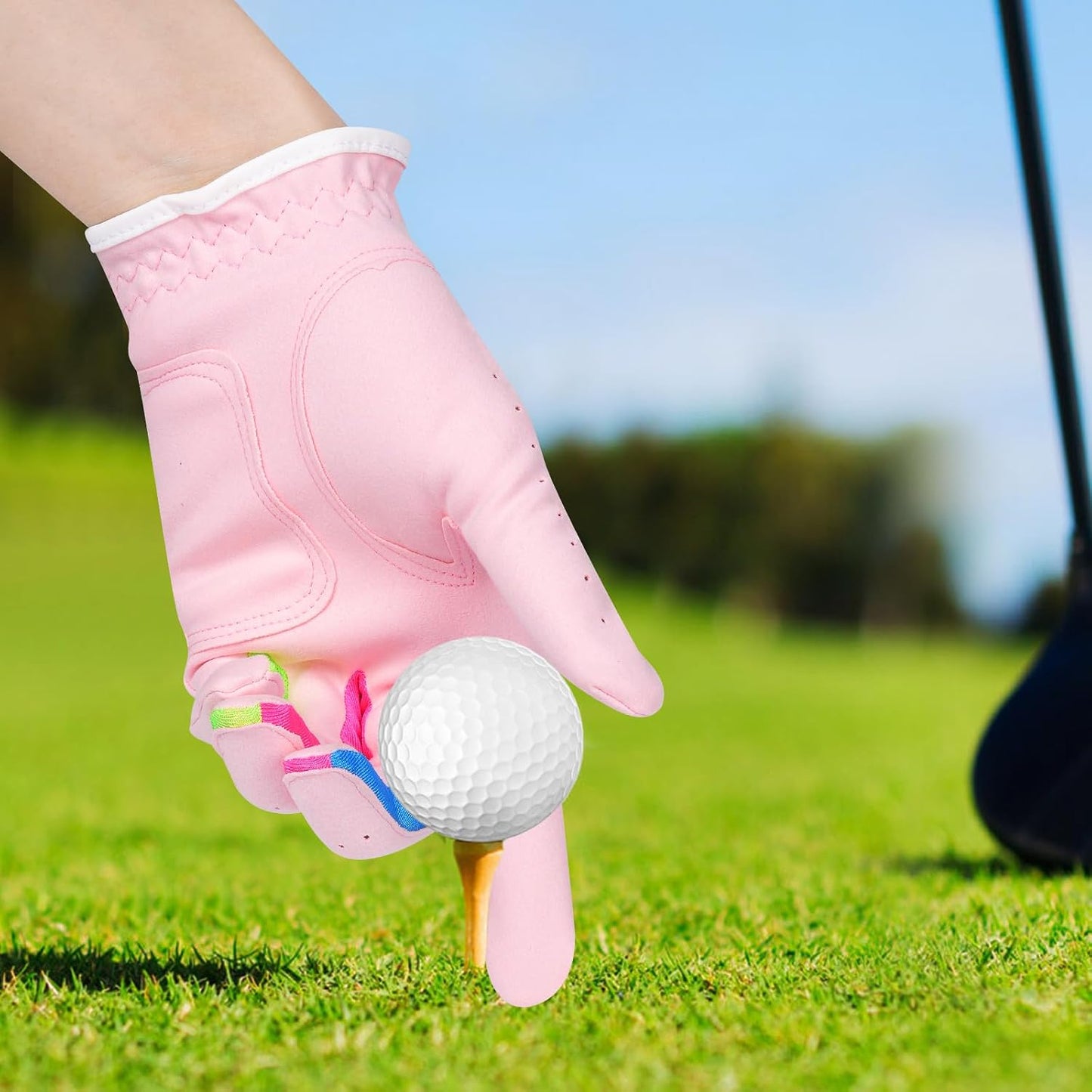 PGM Kids Golf Gloves Left/Right Hand Premium Breathable Youth Golf Gloves for Junior Toddler Boys and Girls