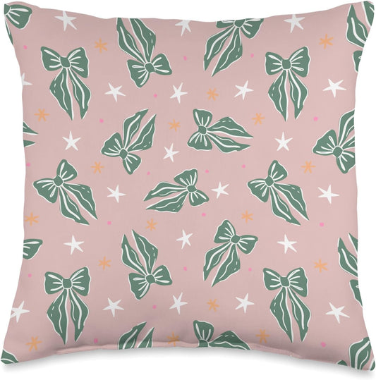 Pink Christmas Throw Pillow