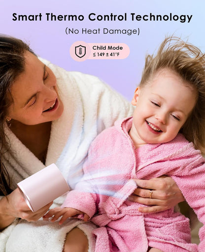 OSOU Travel Hair Dryer, Negative Ionic Hair Dryers, High-Speed Blow Dryer with 110, 000 RPM Brushless Motor, Ultra-Light & Small, Smart Temp Control, Quiet Hairdryer for Women