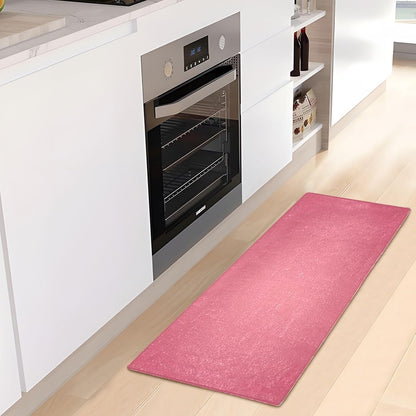 Plain Pink Solid Color Bath Mat, Dry Quickly Non Slip Absorbent Bath Rug, Soft Living Room Bedroom Home Floor Mats, Bath Mats for Bathroom, Tub and Shower 20" x 39"