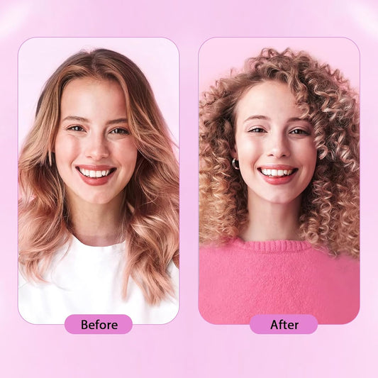 1/2 Inch Ceramic Small Curling Iron for Short Hair, Dual Voltage Hair Curler with 450°F/430°F Dual Heat Settings for Tight Curls, Pink