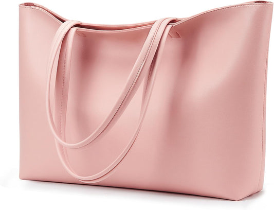 KALIDI Tote Bag Zipper Shoulder Bag Faux Leather Purses Satchel for Women Casual Handbag Work Dating College