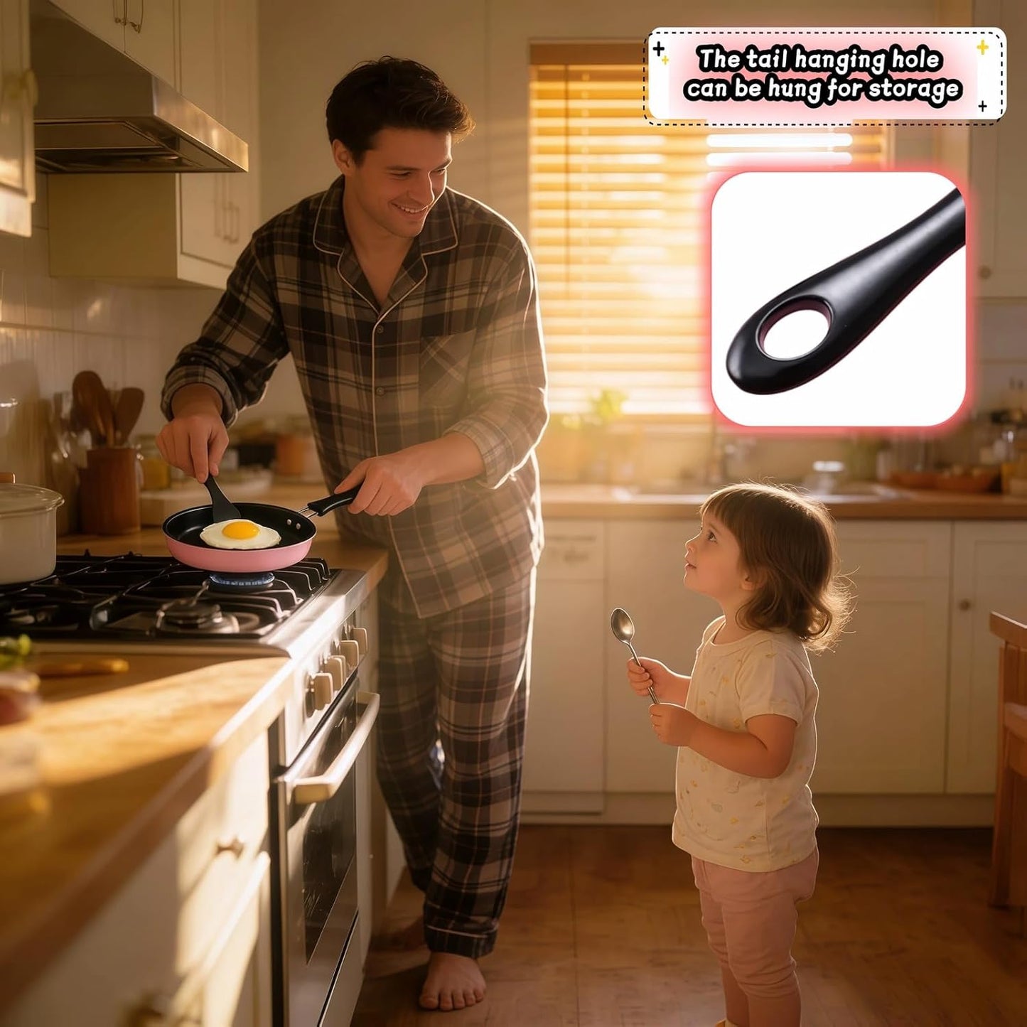 4.7 Inch Mini Non-Stick Skillet - 5-Layer Coating, Dishwasher Safe, Induction & Gas Compatible - Perfect for Camping, RV, Omelets, Pancakes & Healthy Cooking (Pink)