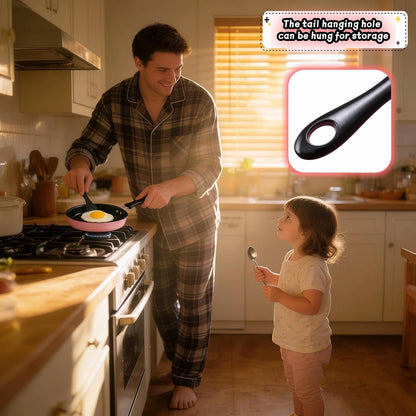 4.7 Inch Mini Non-Stick Skillet - 5-Layer Coating, Dishwasher Safe, Induction & Gas Compatible - Perfect for Camping, RV, Omelets, Pancakes & Healthy Cooking (Pink)