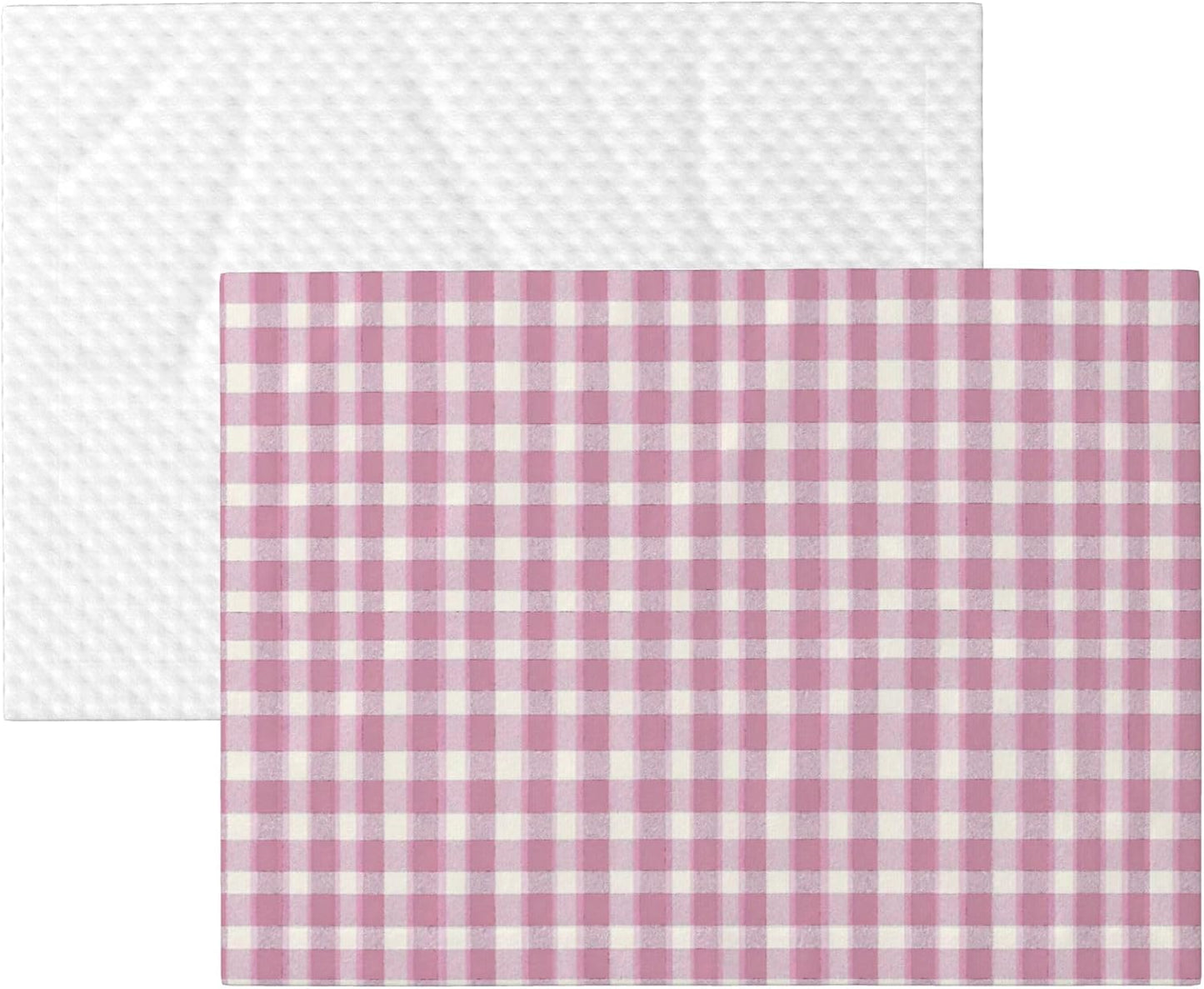 Waterproof Dog Blanket Soft Pet Blanket for Puppy Cat, Fleece Cat Throw Blankets for Furniture Bed Couch Sofa Reversible - Pastel Pink Gingham 3
