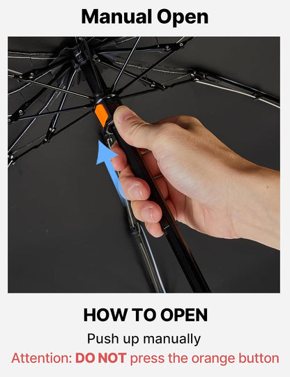 G4Free 46 Inch Mini Travel Umbrella, Compact Lightweight Sun Umbrella, Extendable Built-in Handle, UPF 50+ UV Protection, Manual Open, Pocket Size for Backpack & Purse