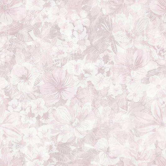 Heroad Pink Peel and Stick Wallpaper Floral Contact Paper Vintage Wall Paper Self-Adhesive Removable Wallpaper for Cabinets Drawers Bedroom Mural Wall Decor Vinyl Roll 17.3''x78.7''
