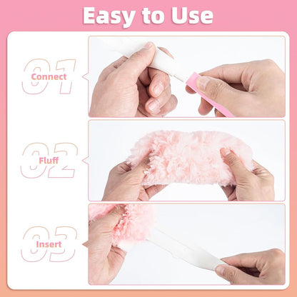 30 Count Pink Duster Refills Compatible with Swiffer Handle, 360° Multi-Surface Duster Refills with 1 Handle, 5X Microfibers Disposable Dusters for Home, Office Cleaning