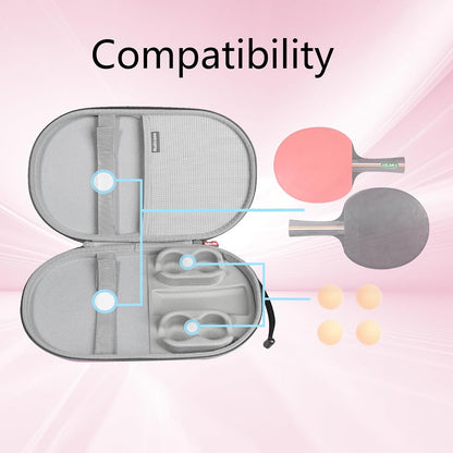 Carrying Case for Ping Pong Paddles/Table Tennis Paddles/Racquet Cyber Shape Hexagon,Fits for 2 Paddles and 4 balls
